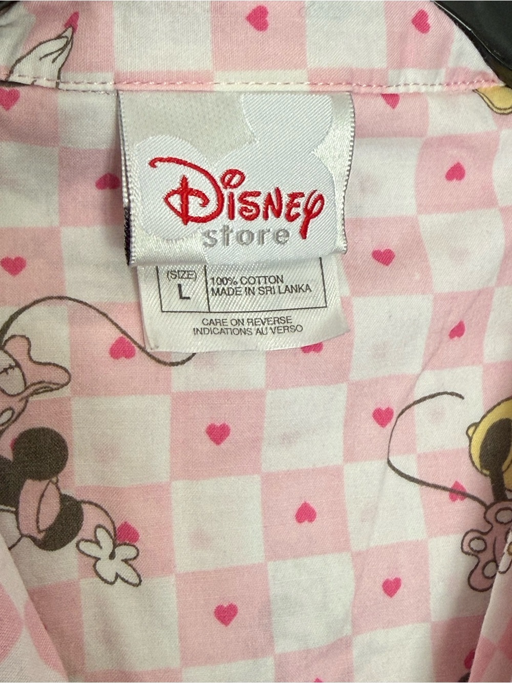 Vintage Disney Store Mickey & Minnie Mouse Pajama Set Pink Women’s Large - Picture 2 of 12